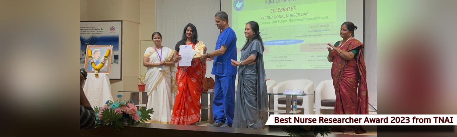 Best Nurse Researcher Award 2023 from TNAI